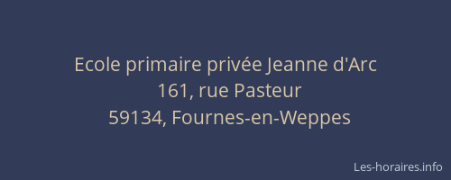 Ecole primaire privée Jeanne d'Arc