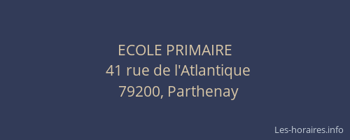 ECOLE PRIMAIRE