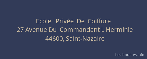 Ecole   Privée  De  Coiffure