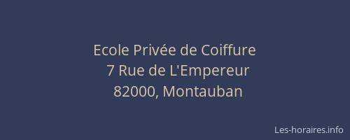 Ecole Privée de Coiffure