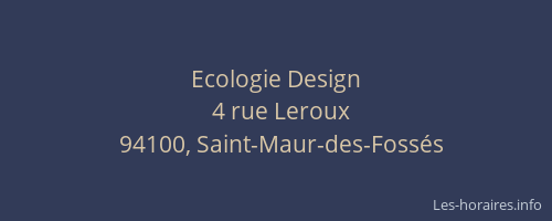 Ecologie Design