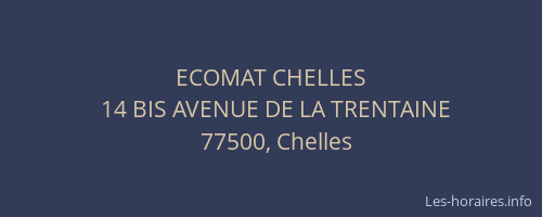ECOMAT CHELLES