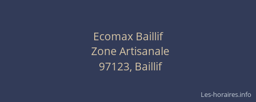 Ecomax Baillif