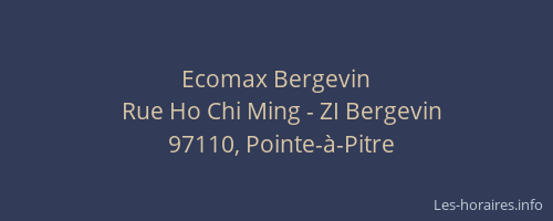 Ecomax Bergevin