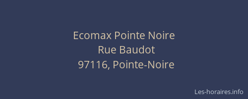 Ecomax Pointe Noire