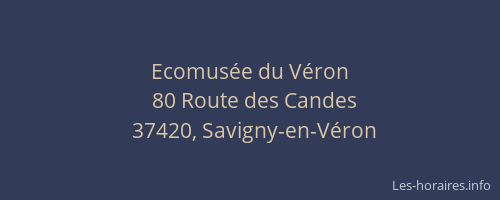 Ecomus&eacute;e du V&eacute;ron