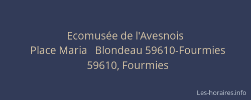 Ecomusée de l'Avesnois