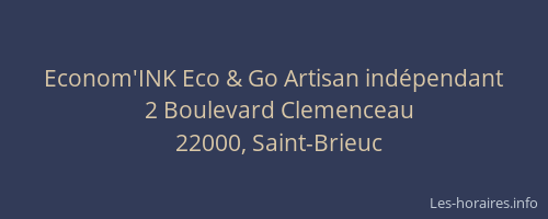 Econom'INK Eco & Go Artisan indépendant