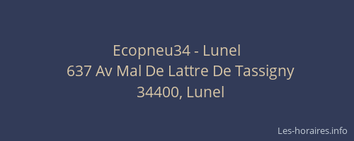 Ecopneu34 - Lunel