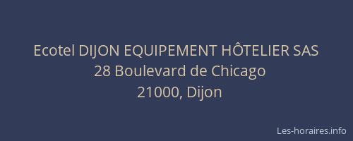 Ecotel DIJON EQUIPEMENT HÔTELIER SAS