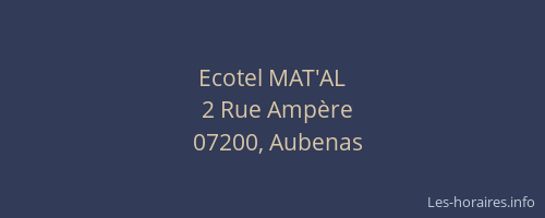 Ecotel MAT'AL
