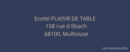 Ecotel PLAISIR DE TABLE