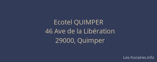 Ecotel QUIMPER