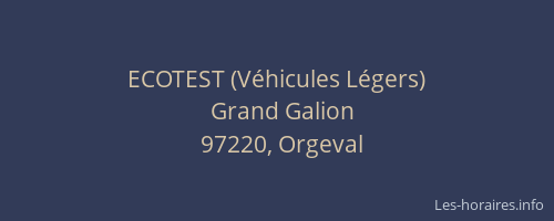 ECOTEST (V&eacute;hicules L&eacute;gers)