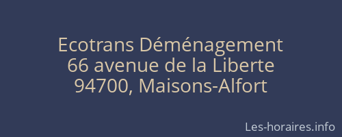 Ecotrans Déménagement