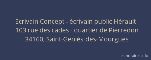 Ecrivain Concept - écrivain public Hérault