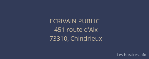 ECRIVAIN PUBLIC