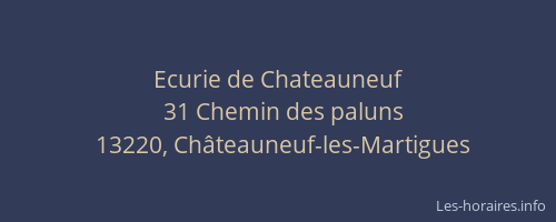 Ecurie de Chateauneuf