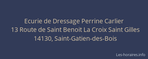 Ecurie de Dressage Perrine Carlier