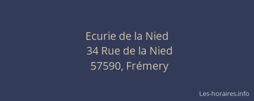 Ecurie de la Nied