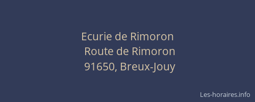 Ecurie de Rimoron