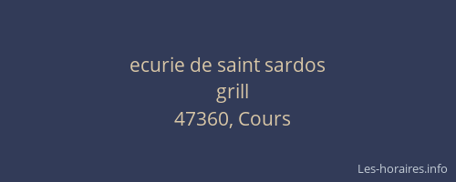 ecurie de saint sardos