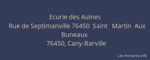 Ecurie des Aulnes