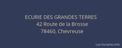 ECURIE DES GRANDES TERRES