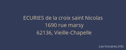 ECURIES de la croix saint Nicolas