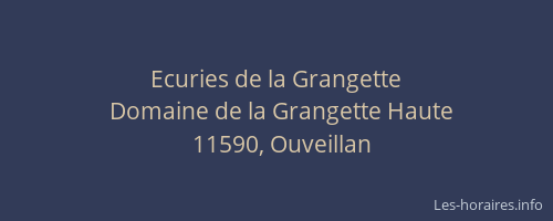 Ecuries de la Grangette