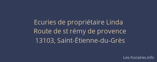 Ecuries de propriétaire Linda