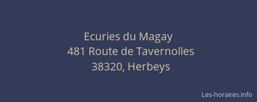 Ecuries du Magay