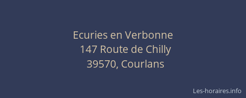 Ecuries en Verbonne