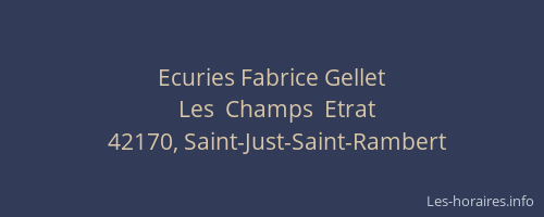 Ecuries Fabrice Gellet