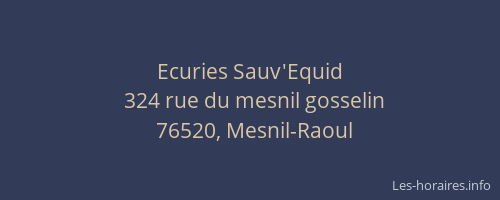 Ecuries Sauv'Equid