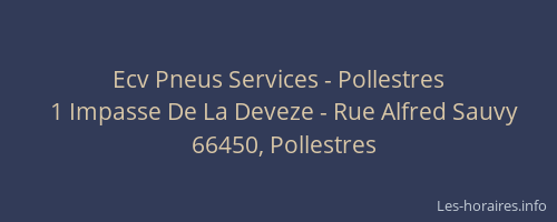 Ecv Pneus Services - Pollestres