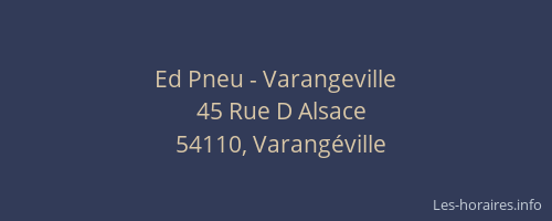 Ed Pneu - Varangeville