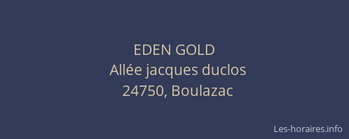 EDEN GOLD