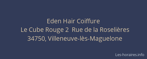 Eden Hair Coiffure
