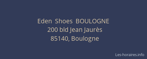 Eden  Shoes  BOULOGNE