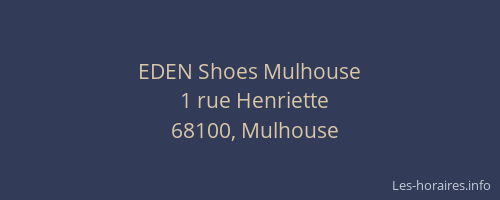 EDEN Shoes Mulhouse