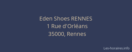 Eden Shoes RENNES