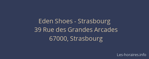 Eden Shoes - Strasbourg