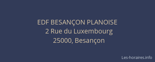 EDF BESANÇON PLANOISE