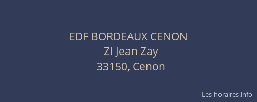 EDF BORDEAUX CENON