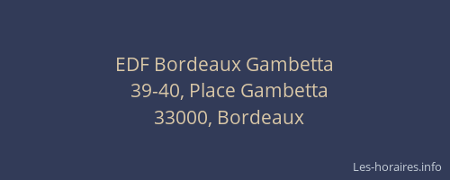 EDF Bordeaux Gambetta