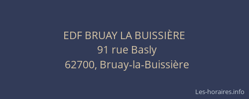 EDF BRUAY LA BUISSIÈRE
