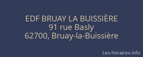 EDF BRUAY LA BUISSIÈRE