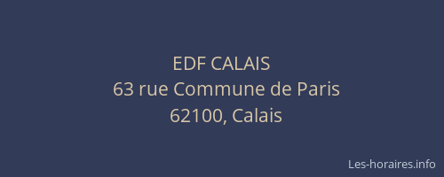 EDF CALAIS