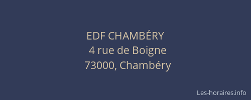 EDF CHAMBÉRY